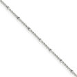 1.25mm Sterling Silver Solid Beaded Rolo Chain Necklace Supply