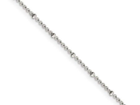 1.25mm Sterling Silver Solid Beaded Rolo Chain Necklace Supply