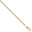 1.5mm, 10k Yellow Gold Lightweight D C Rope Chain Bracelet Sale