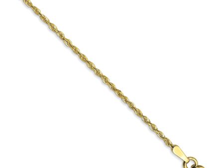 1.5mm, 10k Yellow Gold Lightweight D C Rope Chain Bracelet Sale