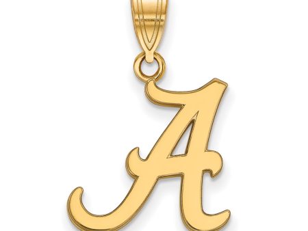 14k Yellow Gold U. of Alabama Medium Initial A Pendant Online Hot Sale