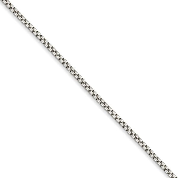 1.5mm Sterling Silver Solid Round Box Chain Necklace Online Hot Sale