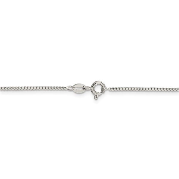 1.1mm, Sterling Silver, Solid Box Chain Necklace Hot on Sale