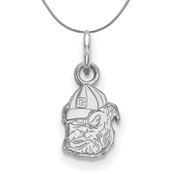 Sterling Silver U. of Georgia XS (Tiny) Pendant Necklace For Discount