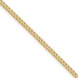 2.25mm 14k Yellow Gold Solid Beveled Curb Chain Necklace Online Hot Sale