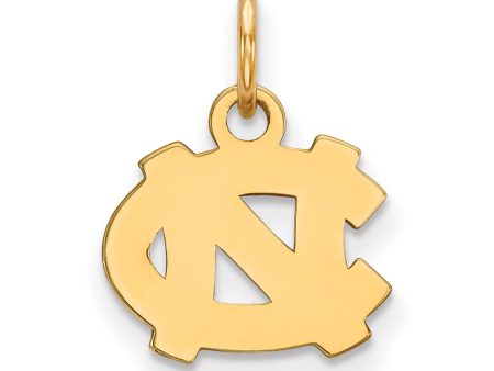 14k Gold Plated Silver North Carolina XS (Tiny)  NC  Charm or Pendant For Sale