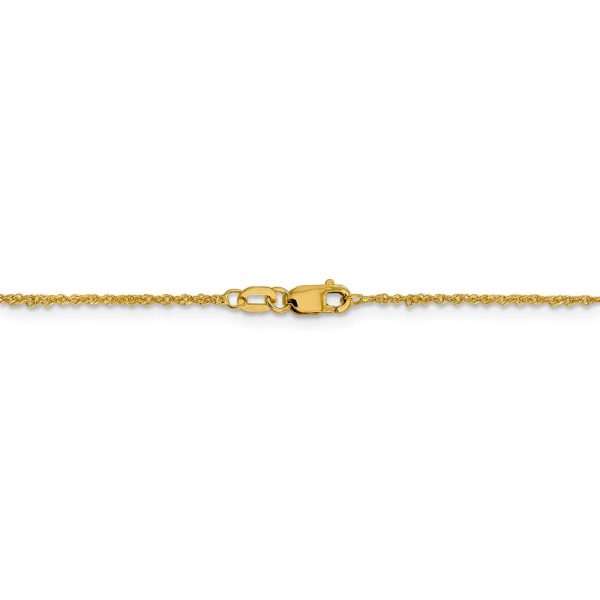 1mm 14k Yellow Gold Diamond Cut Fancy Singapore Chain Necklace Hot on Sale