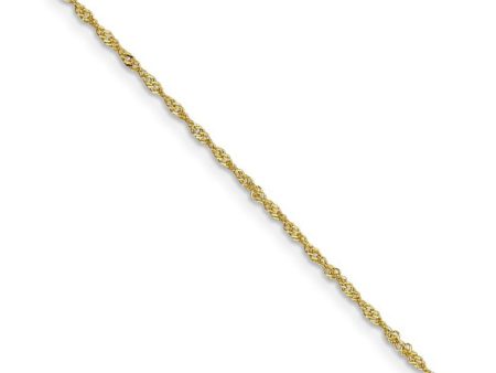 1.1mm, 10k Yellow Gold, Singapore Chain Necklace Discount