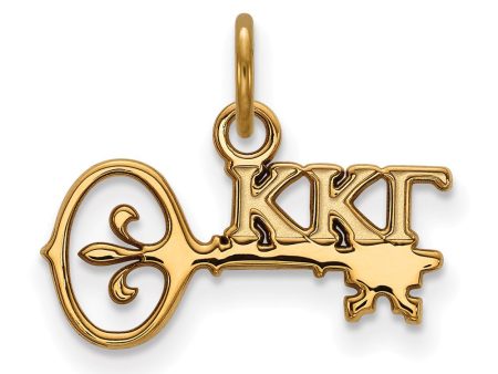 14K Gold Plated Silver Kappa Kappa Gamma XS (Tiny) Greek Letters Charm Cheap