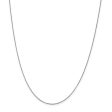 0.7mm 14k White Gold Box Chain Necklace Supply