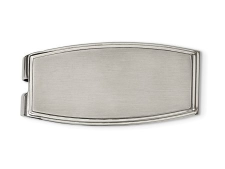 Men s Stainless Steel Double Ridged Edge Money Clip Cheap