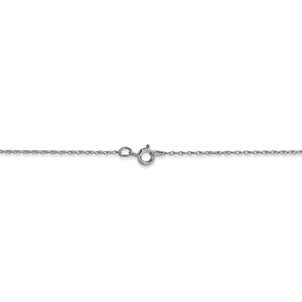 0.5mm, 10k White Gold, Cable Rope Chain Necklace Online Sale