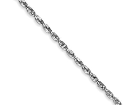 1.8mm, 14k White Gold D C Quadruple Rope Chain Necklace Online now