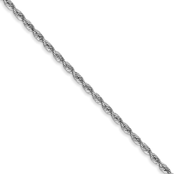 1.8mm, 14k White Gold D C Quadruple Rope Chain Necklace Online now