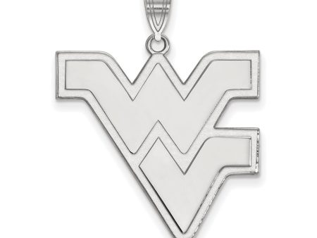 14k White Gold West Virginia U. XL Logo Pendant Sale