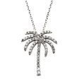 1 3 cttw Diamond Palm Tree Necklace in 14k White Gold For Cheap