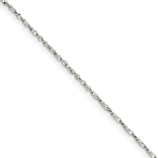 1mm, Sterling Silver, Twisted Serpentine Chain Necklace Online Hot Sale