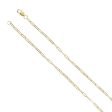 14k Yellow Gold 2mm Elongated Flat Cable Chain Necklace Supply