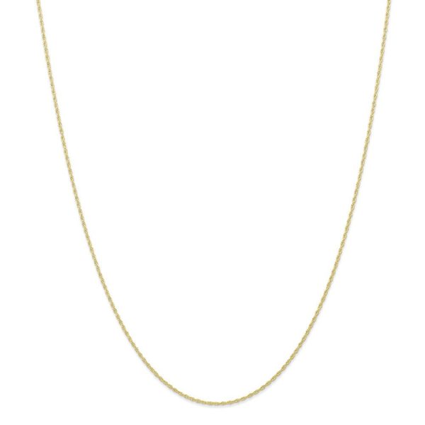 0.95mm, 10k Yellow Gold, Cable Rope Chain Necklace Online now