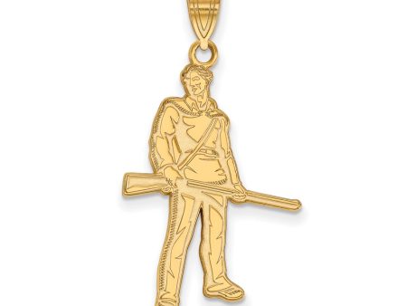 10k Yellow Gold West Virginia U. Large Mascot Pendant Online Hot Sale