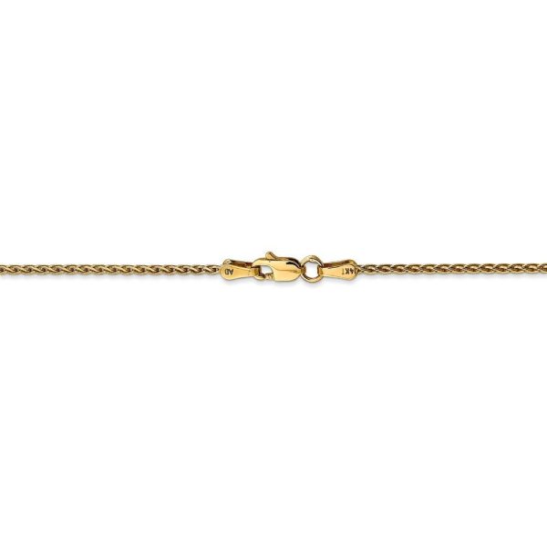 1.5mm, 14k Yellow Gold, Solid Parisian Wheat Chain Bracelet Online Sale