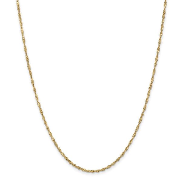 1.7mm, 14k Yellow Gold, Singapore Chain Necklace Online