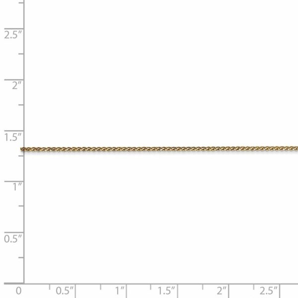 1mm 14k Yellow Gold Solid Diamond Cut Spiga Chain Necklace Hot on Sale