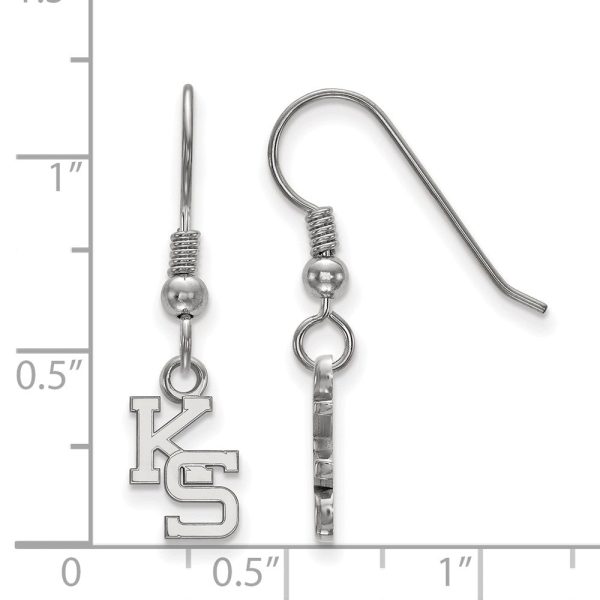 Sterling Silver Kansas State University XS (Tiny) Dangle Earrings Hot on Sale