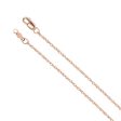 1.25mm 14k Rose Gold Solid Loose Rope Chain Necklace Fashion