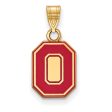 14k Gold Plated Silver Ohio State Small Enamel  O  Pendant For Cheap