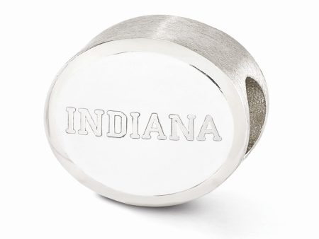 Sterling Silver & Red Enamel Indiana University Collegiate Bead Charm For Sale