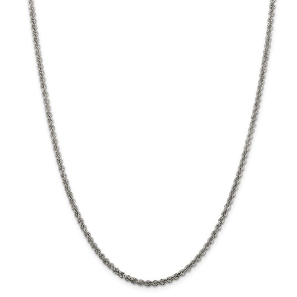 2.5mm Sterling Silver Solid Rope Chain Necklace Discount