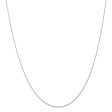 0.5mm, 10k White Gold, Cable Rope Chain Necklace Online Sale