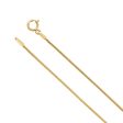 1mm 14k Yellow Gold Solid Snake Chain Necklace Online