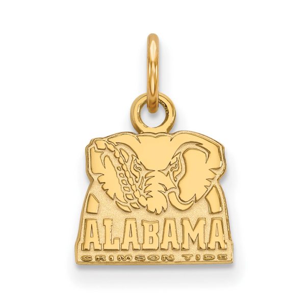 14k Yellow Gold U. of Alabama XS (Tiny) Logo Charm or Pendant For Sale