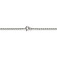 1.5mm Rhodium Plated Sterling Silver Solid D C Rope Chain Necklace Cheap