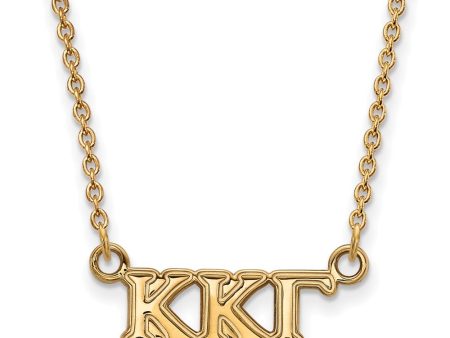 14K Plated Silver Kappa Kappa Gamma XS (Tiny) Greek Letters Necklace Online Hot Sale