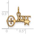 14K Gold Plated Silver Kappa Kappa Gamma XS (Tiny) Greek Letters Charm Cheap