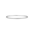 14k White Gold & 1.5 Ctw Diamond 2.5mm Bangle Bracelet Cheap