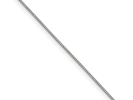 0.7mm 14k White Gold Box Chain Necklace Supply