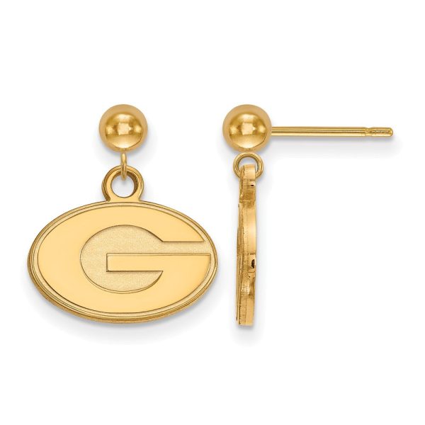 14k Gold Plated Silver University of Georgia Ball Dangle Earrings Online