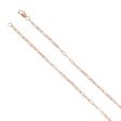 14k Rose Gold 2mm Elongated Flat Cable Chain Necklace Sale