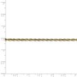 2.5mm, 10k Yellow Gold Lightweight D C Rope Chain Necklace For Sale