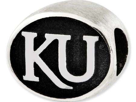 Sterling Silver & Enamel University of Kansas Collegiate Bead Charm Fashion