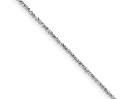 1mm 14k White Gold Diamond Cut Fancy Singapore Chain Necklace Cheap