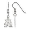 Sterling Silver Arizona State University Small  AS  Dangle Earrings Discount