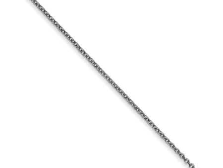 0.9mm 14k White Gold Classic Cable Chain Necklace For Cheap