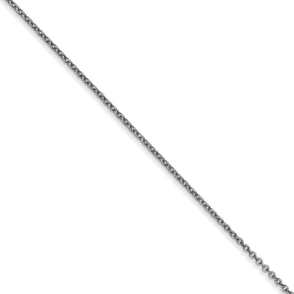 0.9mm 14k White Gold Classic Cable Chain Necklace For Cheap