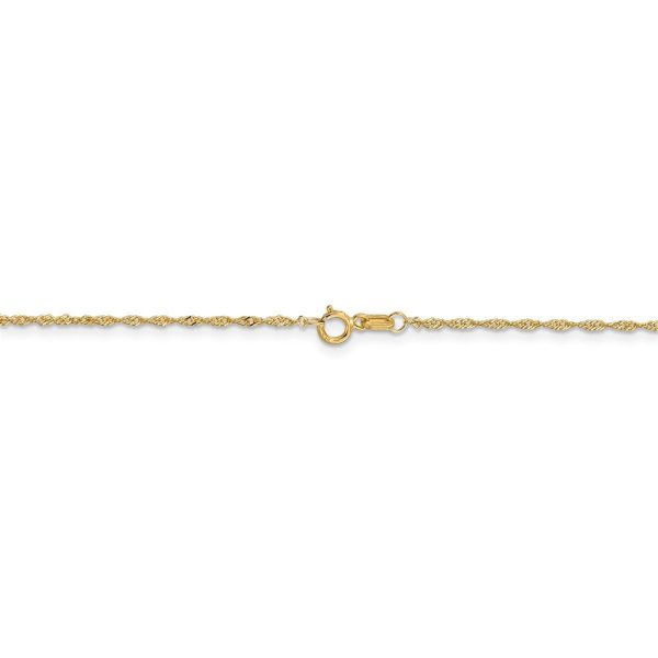 1.1mm, 14k Yellow Gold, D C Singapore Chain Necklace For Discount