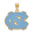 14k Gold Plated Silver North Carolina Large Enamel Pendant Fashion